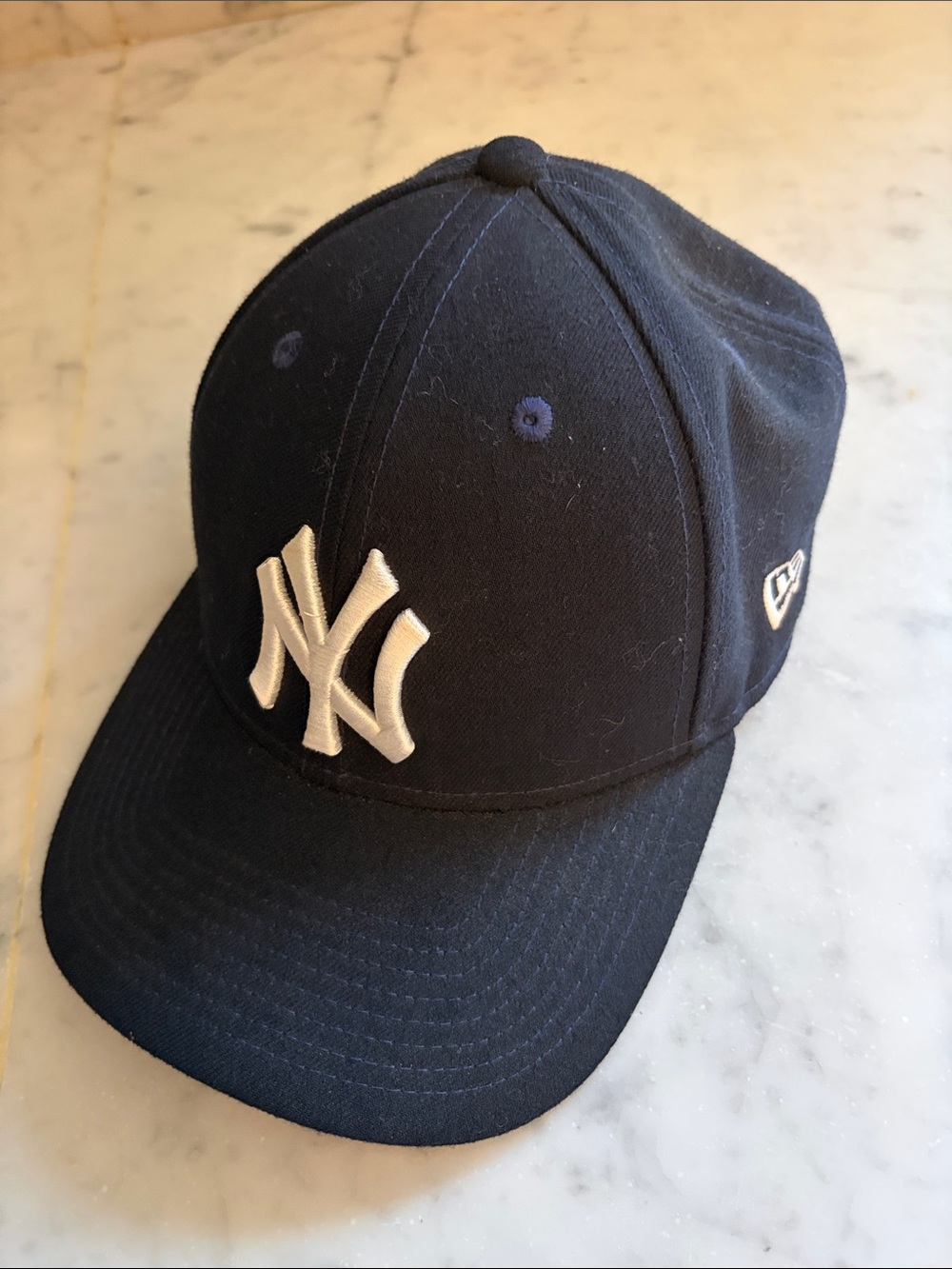 New Era Kids Navy Baseball Cap with White NY Logo